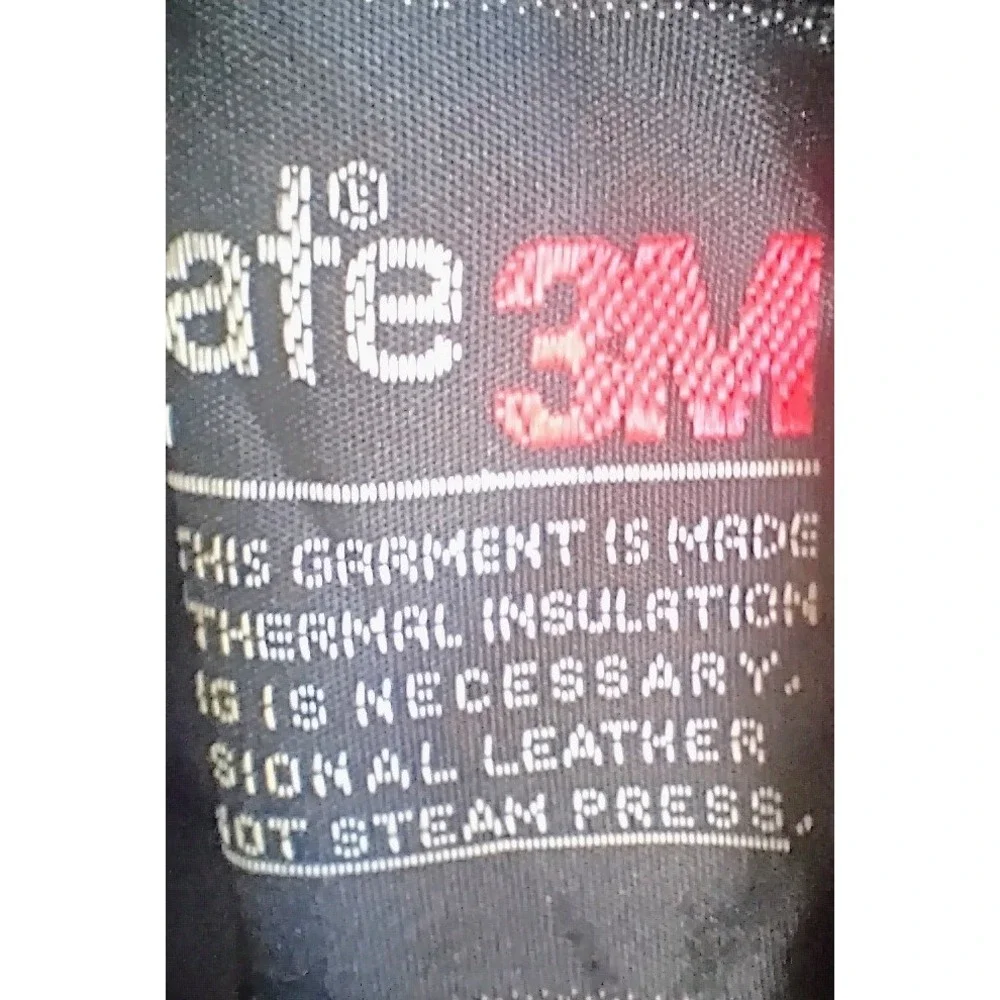 VTG‎ Byrnes & Baker Mens Black Leather Bomber Jacket XL Long Thinsulate Lined